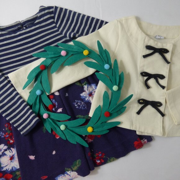 Joules Sparkle Floral Dress & Janie and Jack Bow Jacket, Size 3 Years - Picture 1 of 5